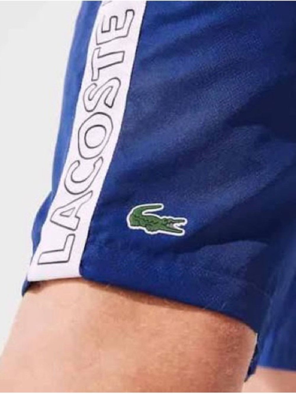 Lacoste Sport Branded Side Band Shorts, lightweight diamond taffeta Size 4XL